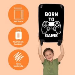 NoBoringSuitcases.com® Koffer - Quote - Gaming - Controller - Boys - Past Binnen 55x40x20 Cm En 55x35x25 Cm - Handbagage - Trolley - Fotokoffer - Cabin Size - Print -Reis Opberg Artikelen 1200x1200 288