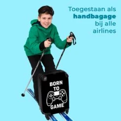 NoBoringSuitcases.com® Koffer - Quote - Gaming - Controller - Boys - Past Binnen 55x40x20 Cm En 55x35x25 Cm - Handbagage - Trolley - Fotokoffer - Cabin Size - Print -Reis Opberg Artikelen 1200x1200 290