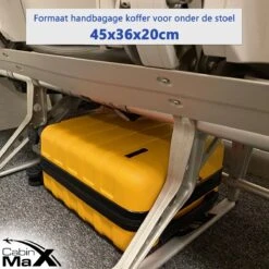 CabinMax Handbagage Koffer - Trolley 30L - Harde Reiskoffer - 45x36x20cm - Lichtgewicht - Groot Capaciteit - Geel 23 CabinMax Handbagage Koffer - Trolley 30L - Harde Reiskoffer - 45x36x20cm - Lichtgewicht - Groot Capaciteit - Geel -Reis Opberg Artikelen 1200x1200 338