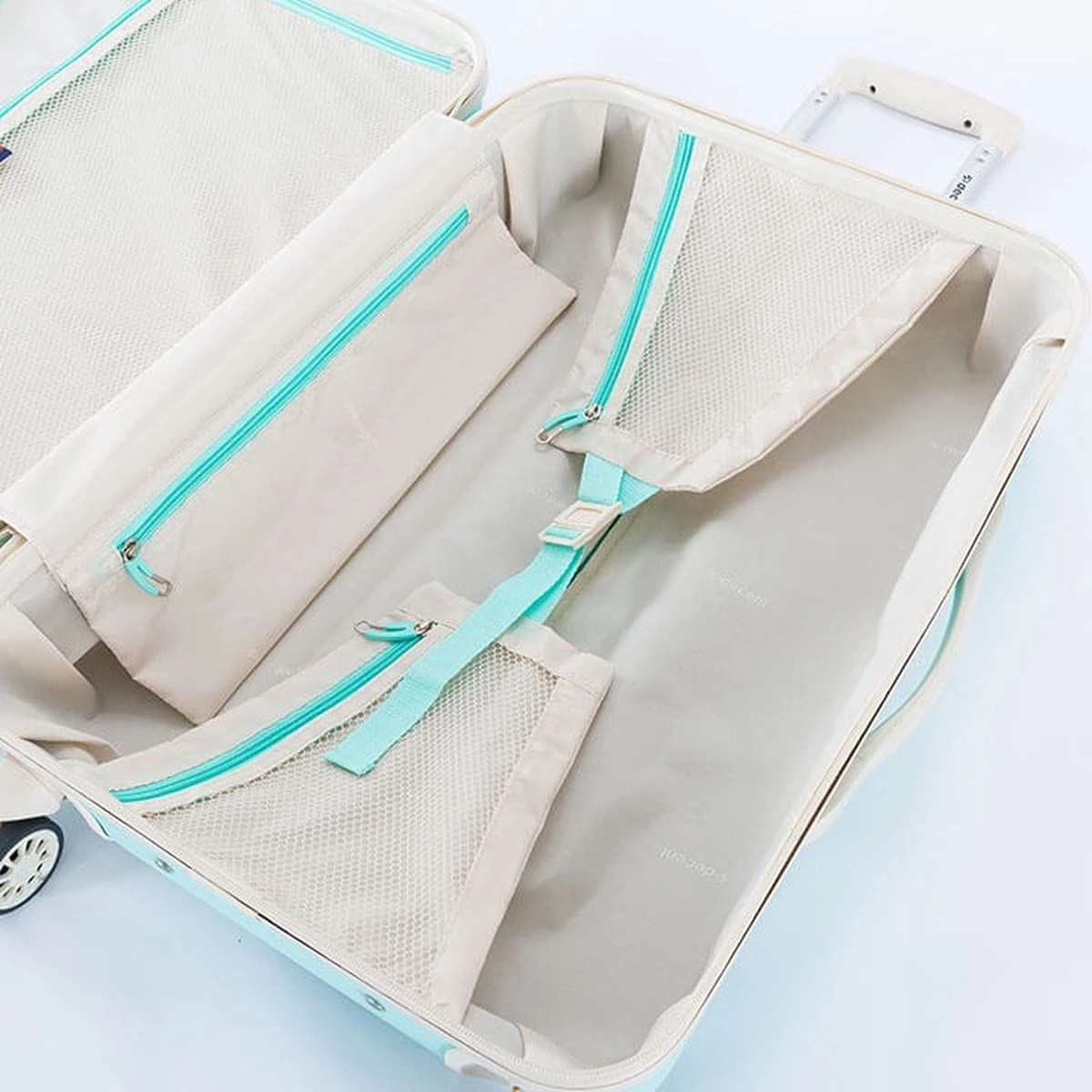 Decent Star Maxx Handbagage Koffer - 55 Cm - TSA Slot - Pastel Groen 13 Decent Star Maxx Handbagage Koffer - 55 Cm - TSA Slot - Pastel Groen - Afbeelding 11