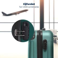 TRVLMORE Koffer - Handbagage - 54x36x20cm - 38L - Donkergroen -Reis Opberg Artikelen 1200x1200 477