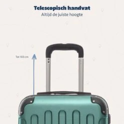 TRVLMORE Koffer - Handbagage - 54x36x20cm - 38L - Donkergroen -Reis Opberg Artikelen 1200x1200 482