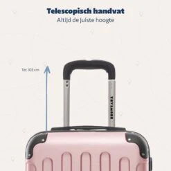 TRVLMORE Koffer - Handbagage - 54x36x20cm - 38L - Roségoud -Reis Opberg Artikelen 1200x1200 488
