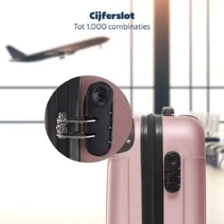 TRVLMORE Koffer - Handbagage - 54x36x20cm - 38L - Roségoud -Reis Opberg Artikelen 1200x1200 489