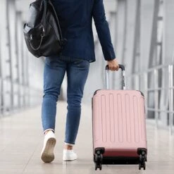 TRVLMORE Koffer - Handbagage - 54x36x20cm - 38L - Roségoud -Reis Opberg Artikelen 1200x1200 492