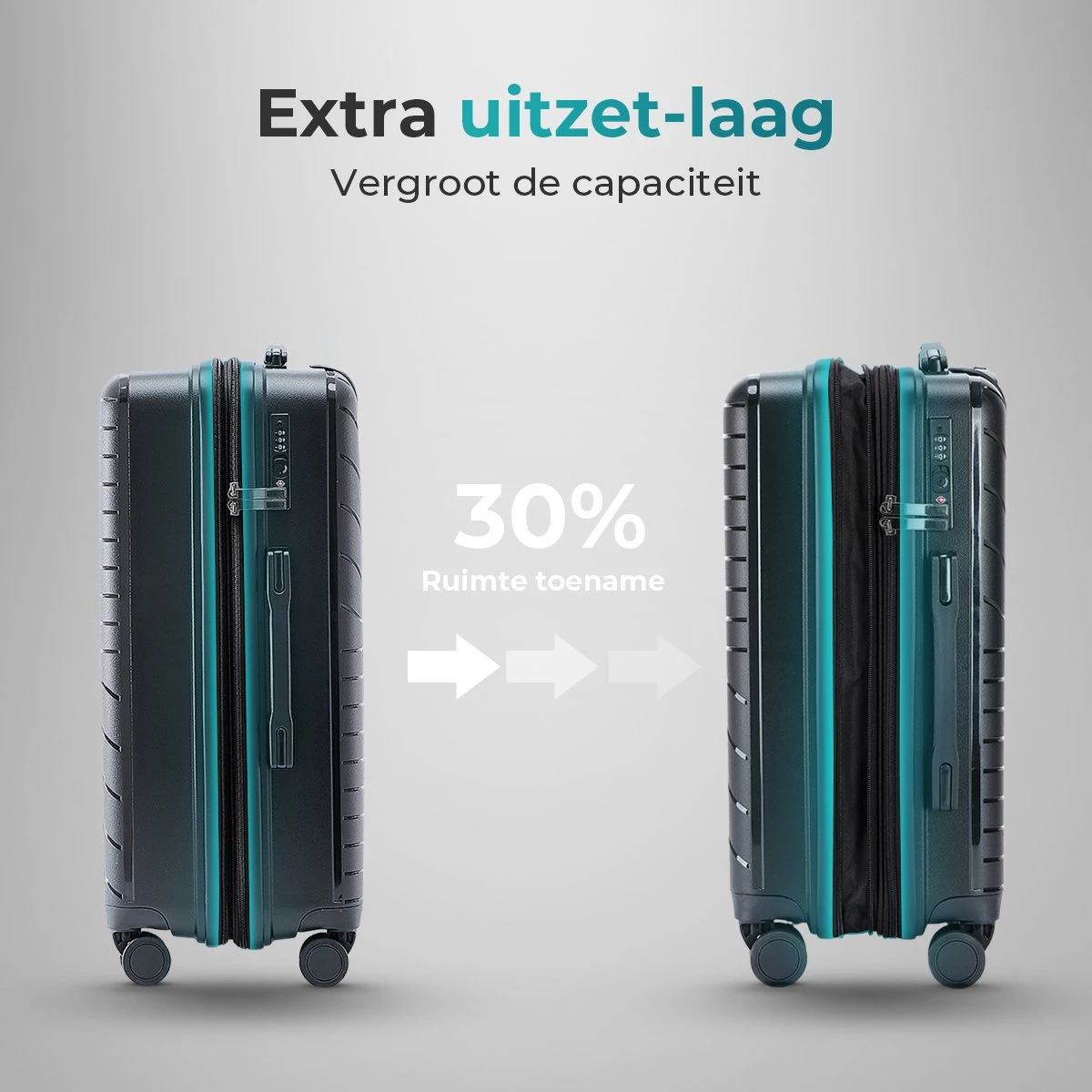 Legage Koffer Handbagage - Reiskoffer - Trolley - Inclusief Uitzetlaag - Inclusief TSA Slot - Zwart - Maat S - 20 Inch 6 Legage Koffer Handbagage - Reiskoffer - Trolley - Inclusief Uitzetlaag - Inclusief TSA Slot - Zwart - Maat S - 20 Inch - Afbeelding 4