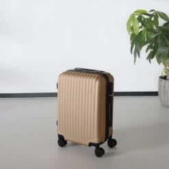 Handbagage Koffer 55cm Goud 4 Wielen Trolley Met Pin -Reis Opberg Artikelen 1200x1200 581