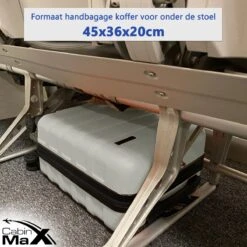 CabinMax Handbagage Koffer - Trolley 30L - Harde Reiskoffer - 45x36x20cm - Lichtgewicht - Groot Capaciteit - Wit -Reis Opberg Artikelen 1200x1200 587