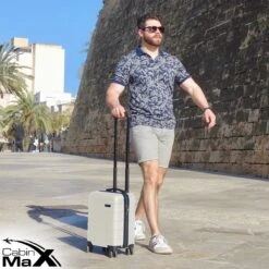 CabinMax Handbagage Koffer - Trolley 30L - Harde Reiskoffer - 45x36x20cm - Lichtgewicht - Groot Capaciteit - Wit -Reis Opberg Artikelen 1200x1200 588