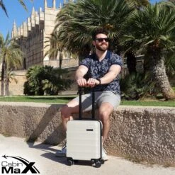 CabinMax Handbagage Koffer - Trolley 30L - Harde Reiskoffer - 45x36x20cm - Lichtgewicht - Groot Capaciteit - Wit -Reis Opberg Artikelen 1200x1200 589