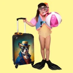 NoBoringSuitcases.com® Koffer - Hond - Kleding - Accessoires - Verf - Portret - Kinderen - Reiskoffer Met Wielen - Kinderkoffer - Fotokoffer - Past Binnen 55x40x20 Cm En 55x35x25 Cm - Trolley Handbagage Lichtgewicht -Reis Opberg Artikelen 1200x1200 657