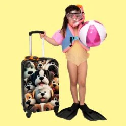 NoBoringSuitcases.com® Koffer - Hond - Dieren - Design - Bruin - Trolley Op Wieltjes - Handbagagekoffer - Past Binnen 55x40x20 Cm En 55x35x25 Cm - Reiskoffers - Fotokoffer -Reis Opberg Artikelen 1200x1200 668