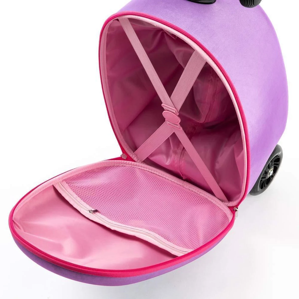 Kinderstep | Reiskoffer Met Wielen - FDBW - Koffer Kinderen | Paarse Eenhoorn | Step Met 3 Wielen - Bouncy Box 50 Kilo 40x20x25 Cm + Nekkussen Vliegtuig 5 Kinderstep | Reiskoffer Met Wielen - FDBW - Koffer Kinderen | Paarse Eenhoorn | Step Met 3 Wielen - Bouncy Box 50 Kilo 40x20x25 Cm + Nekkussen Vliegtuig - Afbeelding 3