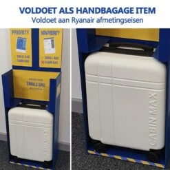 CabinMax Velocity Handbagage Koffer - Uitbreidbaar Trolley 44L - Harde Reiskoffer - 55x40x20/25 Cm - Lichtgewicht - Groot Capaciteit - Zwart -Reis Opberg Artikelen 1200x1200 773