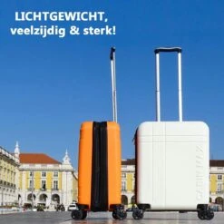 CabinMax Velocity Handbagage Koffer - Uitbreidbaar Trolley 44L - Harde Reiskoffer - 55x40x20/25 Cm - Lichtgewicht - Groot Capaciteit - Zwart -Reis Opberg Artikelen 1200x1200 774