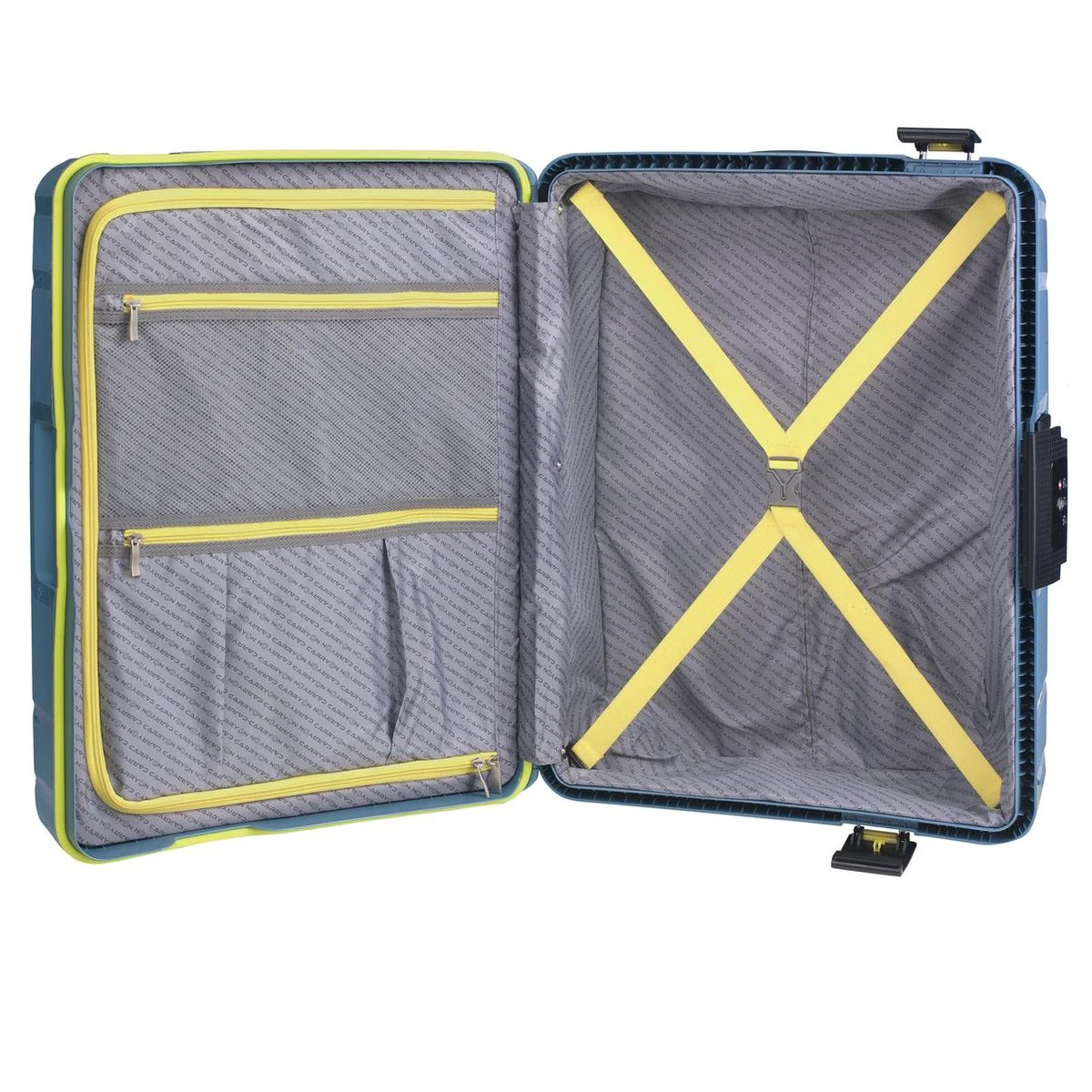 CarryOn Steward TSA Reiskoffer - 65cm Trolley Met Kliksloten - Dubbele Wielen - Blauw 6 CarryOn Steward TSA Reiskoffer - 65cm Trolley Met Kliksloten - Dubbele Wielen - Blauw - Afbeelding 4