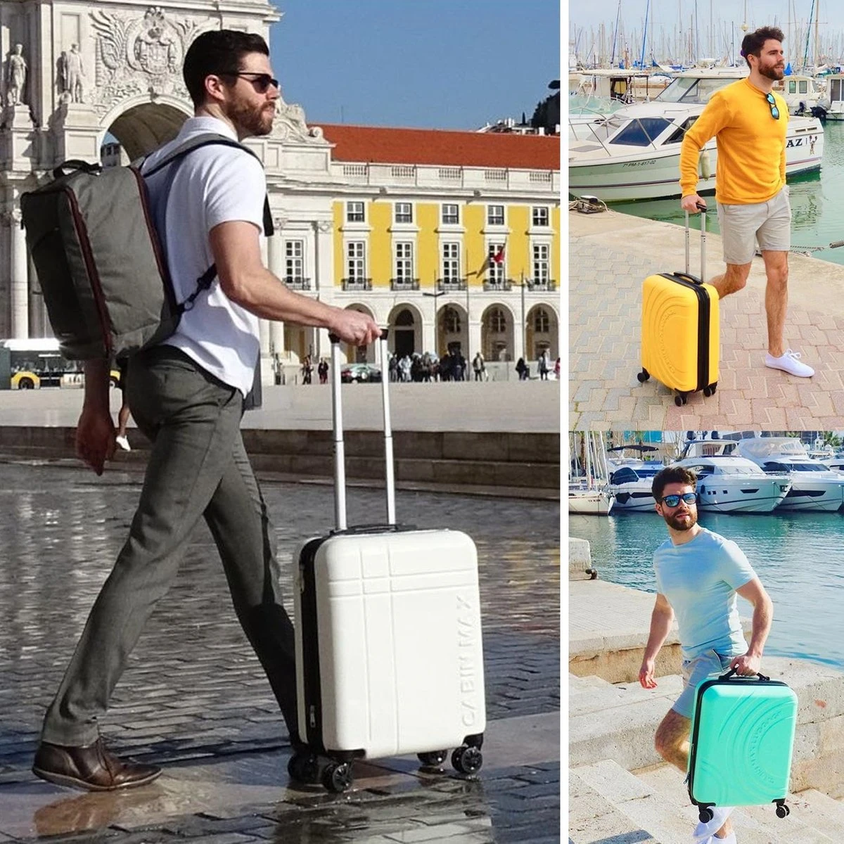 CabinMax Velocity Handbagage Koffer - Uitbreidbaar Trolley 44L - Harde Reiskoffer - 55x40x20/25 Cm - Lichtgewicht - Groot Capaciteit - Geel 4 CabinMax Velocity Handbagage Koffer - Uitbreidbaar Trolley 44L - Harde Reiskoffer - 55x40x20/25 Cm - Lichtgewicht - Groot Capaciteit - Geel - Afbeelding 2