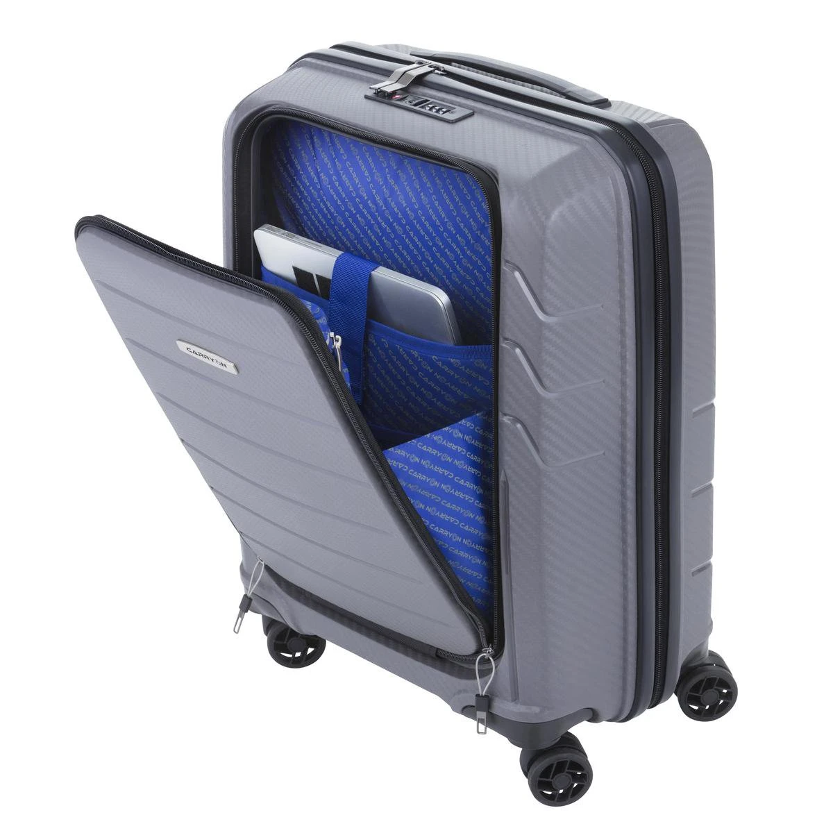 CarryOn Mobile Worker Handbagage Koffer 55cm TSA | Zakelijke Trolley Met Laptopvak Grijs 3 CarryOn Mobile Worker Handbagage Koffer 55cm TSA | Zakelijke Trolley Met Laptopvak Grijs
