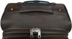 Stoffen Handbagage Koffer 51cm 4 Wielen Trolley - Bruin -Reis Opberg Artikelen 1200x649