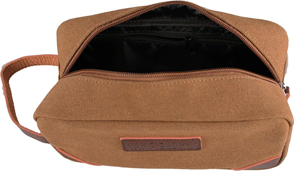 Yakfield - Reistas - Dames En Heren - Combinatiedeal - Weekendtas Zwart Antraciet Grijs - Toilettas Bruin - Compact - Canvas - Vintage 5 Yakfield - Reistas - Dames En Heren - Combinatiedeal - Weekendtas Zwart Antraciet Grijs - Toilettas Bruin - Compact - Canvas - Vintage - Afbeelding 3