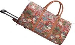 Signare - Weekendtas Met Wielen - Gobelin - Strawberry Thief Red - William Morris 17 Signare - Weekendtas Met Wielen - Gobelin - Strawberry Thief Red - William Morris -Reis Opberg Artikelen 1200x732 1