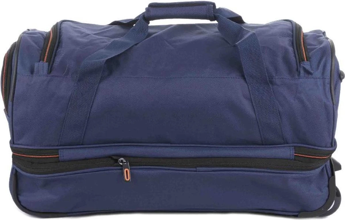 Travelite Basics Wheeled Duffle 55cm Expandable Navy/Orange 10 Travelite Basics Wheeled Duffle 55cm Expandable Navy/Orange - Afbeelding 8