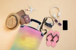 Koffer - Meisje - Regenboog - Trap - Wolken - Kinderen - Koffer Meisje - 35x55x20 Cm - Handbagage - Trolley - Reiskoffer -Reis Opberg Artikelen 1200x800 35