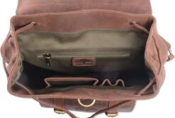 WILD WOODS Leren Unisex Rugzak Met Voorvak - Dames En Heren - Wandel Rugtas - Buffelleer - Vintage Donkerbruin 9 WILD WOODS Leren Unisex Rugzak Met Voorvak - Dames En Heren - Wandel Rugtas - Buffelleer - Vintage Donkerbruin -Reis Opberg Artikelen 1200x810