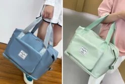 Merkloos Opvouwbare Handbagage Reistas – Opvouwbaar Tot 28 X 18 Cm – Roze -Reis Opberg Artikelen 1200x813 12