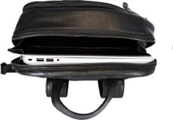 Rugzak Dames Leer Of Rugtas Heren Leer - Zwart Leer - Zwarte Laptop Rugzak Unisex -Reis Opberg Artikelen 1200x829