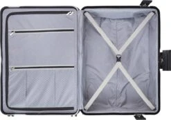 CarryOn Steward TSA Reiskoffer - 75cm Trolley Met Kliksloten - Dubbele Wielen - Zwart -Reis Opberg Artikelen 1200x844