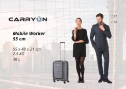 CarryOn Mobile Worker Handbagage Koffer 55cm TSA | Zakelijke Trolley Met Laptopvak Grijs 21 CarryOn Mobile Worker Handbagage Koffer 55cm TSA | Zakelijke Trolley Met Laptopvak Grijs -Reis Opberg Artikelen 1200x847