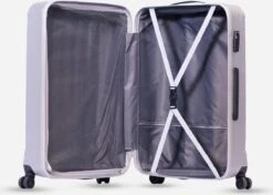 ©TROLLEYZ - Bali No.22 - Reiskoffer 69cm Met TSA Slot - Dubbele Wielen - 360° Spinners - 100% ABS - Reiskoffer In Metallic Grey -Reis Opberg Artikelen 1200x857