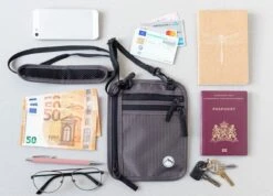 Groene Berg Nektasje - Reistas - Paspoorthouder Met RFID Blokkering - Reisportemonnee - Grijs -Reis Opberg Artikelen 1200x864