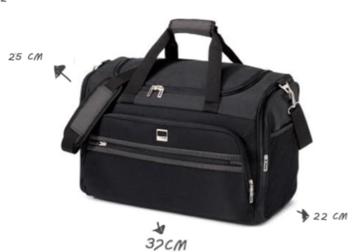 Ryanair Handbagage - 39x22x26 (BxDxH) - Reistas Zwart - Gratis GPS Tracker 4 Ryanair Handbagage - 39x22x26 (BxDxH) - Reistas Zwart - Gratis GPS Tracker - Afbeelding 2
