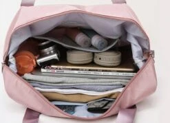 Merkloos Opvouwbare Handbagage Reistas – Opvouwbaar Tot 28 X 18 Cm – Wijnrood -Reis Opberg Artikelen 1200x871 8