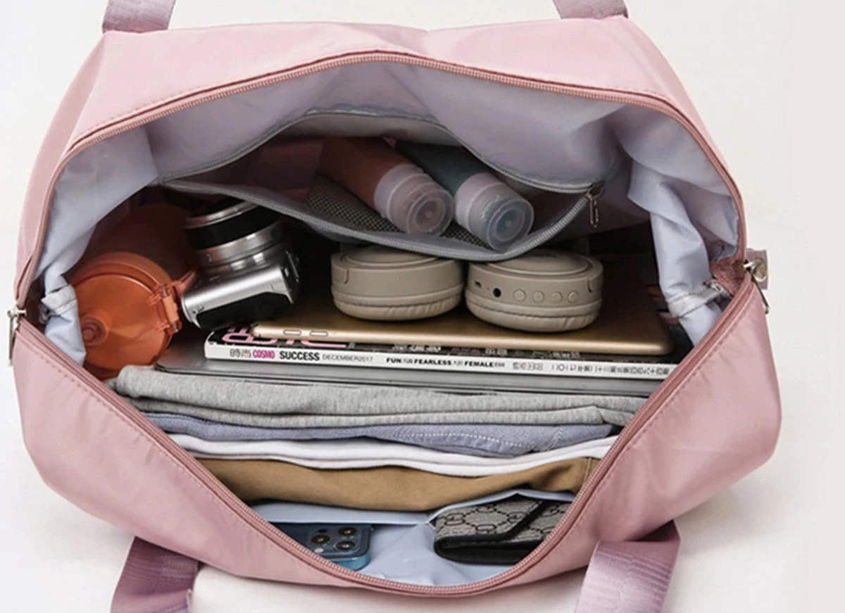 Merkloos Opvouwbare Handbagage Reistas – Opvouwbaar Tot 28 X 18 Cm – Paars 19 Merkloos Opvouwbare Handbagage Reistas – Opvouwbaar Tot 28 X 18 Cm – Paars - Afbeelding 17