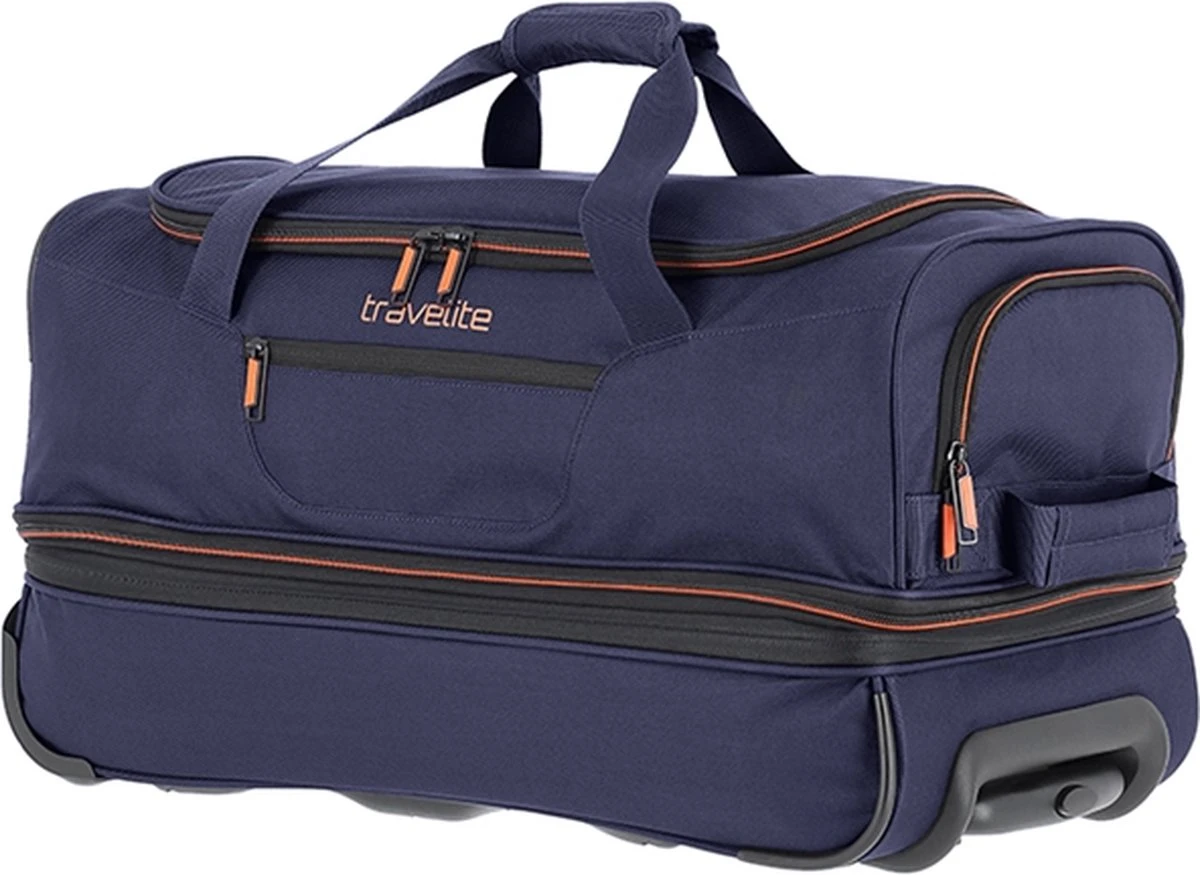 Travelite Basics Wheeled Duffle 55cm Expandable Navy/Orange 12 Travelite Basics Wheeled Duffle 55cm Expandable Navy/Orange - Afbeelding 10