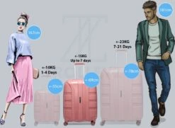 ©TROLLEYZ - Paris No.5 - Reiskoffer - 69cm Met TSA Slot - Dubbele Wielen - 360° Spinners - 100% Polypropyleen - Reiskoffer In Rose Blush -Reis Opberg Artikelen 1200x881 4