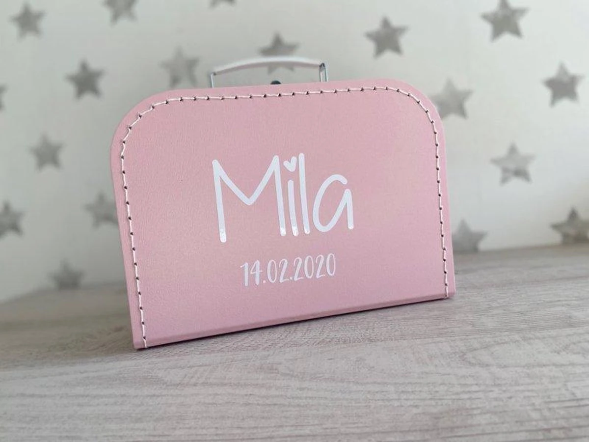 Kinder Koffertje | Naam Koffertje | Logeerkoffer | Kraamcadeau | Baby | Keuze Uit Diverse Kleuren 3 Kinder Koffertje | Naam Koffertje | Logeerkoffer | Kraamcadeau | Baby | Keuze Uit Diverse Kleuren