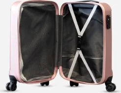 ©TROLLEYZ - Bali No.22 - Trolley 55cm Met TSA Slot - Dubbele Wielen - 360° Spinners - 100% ABS - Handbagage Koffer In Cosmopolitan Pink -Reis Opberg Artikelen 1200x921