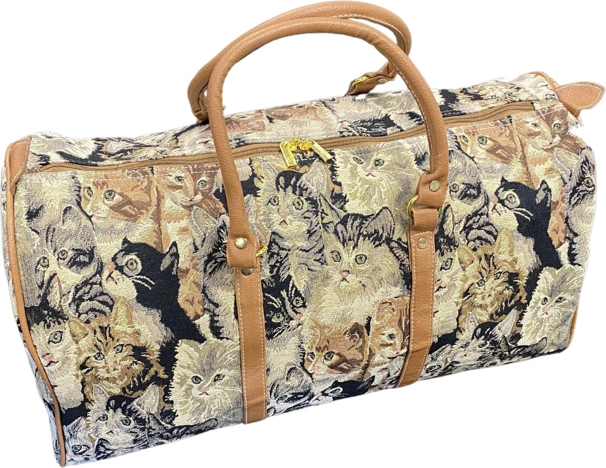 Leonardo Weekendtas Cats 50Liter Limited Edition - Reistas - 50x30x30 - Duffelbag Poes Kittens 7 Leonardo Weekendtas Cats 50Liter Limited Edition - Reistas - 50x30x30 - Duffelbag Poes Kittens - Afbeelding 5