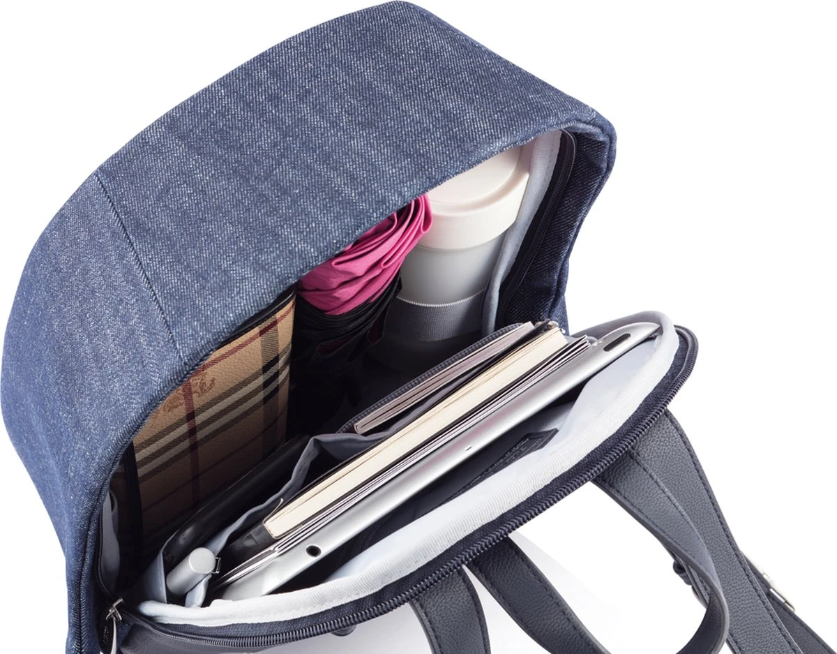 XD Design Elle Fashion Dames Anti-Diefstal Rugzak 6.5 Liter - Denim Blauw 10 XD Design Elle Fashion Dames Anti-Diefstal Rugzak 6.5 Liter - Denim Blauw - Afbeelding 8