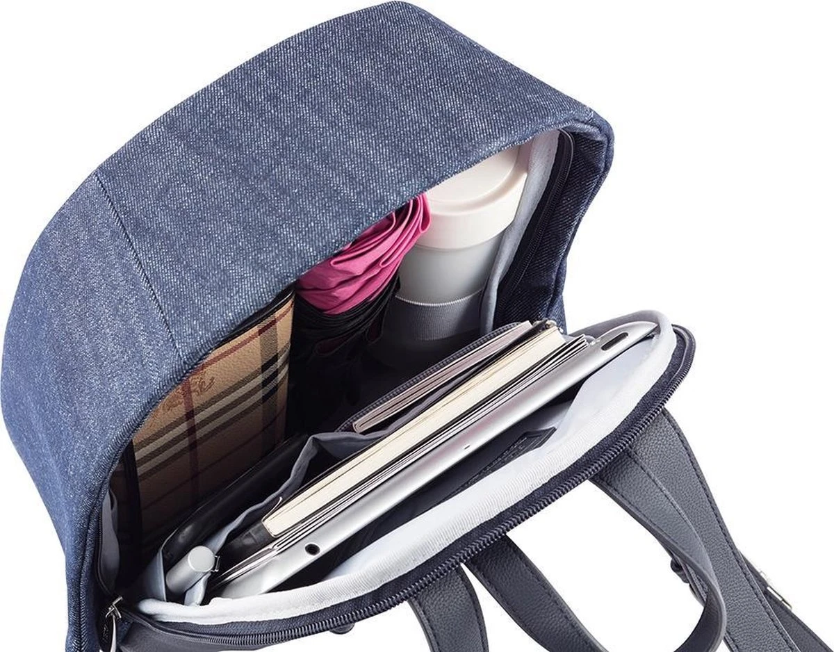 XD Design Elle Fashion Dames Anti-Diefstal Rugzak 6.5 Liter - Denim Blauw 13 XD Design Elle Fashion Dames Anti-Diefstal Rugzak 6.5 Liter - Denim Blauw - Afbeelding 11