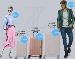 ©TROLLEYZ - Bali No.22 - Reiskoffer 69cm Met TSA Slot - Dubbele Wielen - 360° Spinners - 100% ABS - Reiskoffer In Cosmopolitan Pink -Reis Opberg Artikelen 1200x940 5