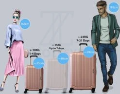 ©TROLLEYZ - Bali No.22 - Kofferset 2 Delig - 55cm+78cm Met TSA Slot - Dubbele Wielen - 360° Spinners - 100% ABS - Reiskoffers In Cosmopolitan Pink -Reis Opberg Artikelen 1200x940 7