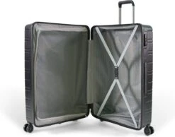 ©TROLLEYZ - Amsterdam No.9 - Reiskoffer 78cm Met TSA Slot - Dubbele Wielen - 360° Spinners - 100% ABS - Reiskoffer In Night Black -Reis Opberg Artikelen 1200x941 1