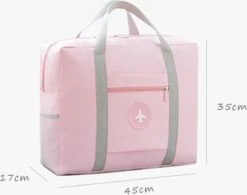 Merkloos Opvouwbare Reistas Roze - Opbergtas - Weekendtas - Reistas Voor Handbagage - Opvouwbare Reistassen Dames - Reistas Voor Op Koffer - Dames Tas - Damestas - Tas Voor Reizen - Sporttas -Reis Opberg Artikelen 1200x945 2
