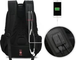 ASA-STAR Rugzak Met 2 USB Charging Anti-theft Laptopvak -Anti-Diefstal- Met Slot (zwart) - Inclusief 2 USB Oplaadstation- Backpack - School - Luxe Laptop Rugtas - Travel- Reistassen - Rugzak Slim Fit School/college Tas Jongens/meisjes -heren- Dames -Reis Opberg Artikelen 1200x946 3
