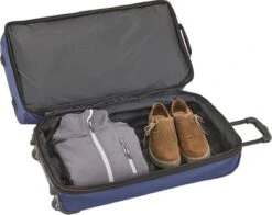 Travelite Basics Wheeled Duffle 55cm Expandable Navy/Orange 25 Travelite Basics Wheeled Duffle 55cm Expandable Navy/Orange -Reis Opberg Artikelen 1200x953 4